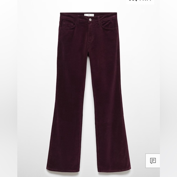 Mango mid-rise corduroy flare jeans - Picture 9 of 12